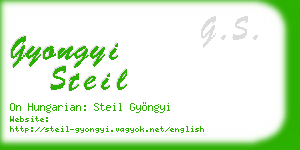 gyongyi steil business card
